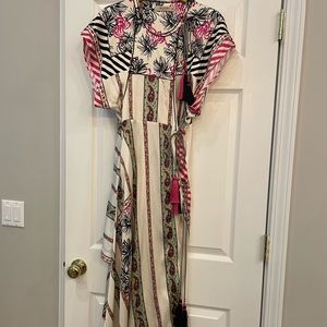 ETRO boho dress with tassels. Wrap style. Worn once. Size 44